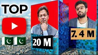 Top 50 Youtubers In Pakistan 2024Most Subscribed Youtube channel In pakistan 3d Comparison