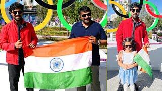 Megastar Chiranjeevi With Fans at Olympics Games 2024 in Paris  Ram Charan Upasana  Chiranjeevi