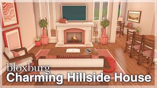 Bloxburg - Charming Hillside House Speedbuild interior + full tour