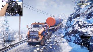 Transporting a Massive Rocket - SnowRunner  Thrustmaster T300 gameplay