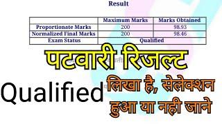 Patwari result  Qualified  waiting  merit  Qualified वालो का क्या होगा 