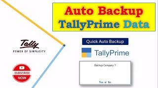 TallyPrime   Auto Backup Tally Data  User define Auto Backup PathLocation