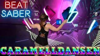 Beat Saber  Caramelldansen Speedycake Remix Expert - First Attempt  Mixed Reality