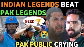 INDIAN CHAMPIONS BEAT PAK IN FINAL IND WON LEGENDS TROPHY PAK PUBLIC SAD REACTION AFTER DEFEAT