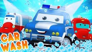 Road Rangers Go To Car Wash  Car Cartoons For Children