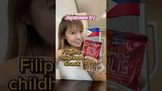 Japanese First Time Try Filipino Childhood Snack #Philippines #Japan  #shorts