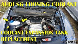 How to Replace a Leaking Coolant Expansion Tank on an Audi A6 S6 5.2L V10 FSI C6  4F Generation