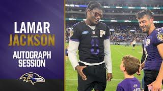 Lamar Jackson’s Crazy Post-Practice Autograph Session  Baltimore Ravens