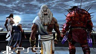 GOD OF WAR PS5 - Gods Vs TITANS & Kratos Fight Scene At Mount Olympus 4K Ultra HD PS5