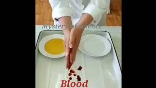 Fake BLOOD that is chemistry experiment reaction of FeCl3 with potassium thiocyanate KSCN  short