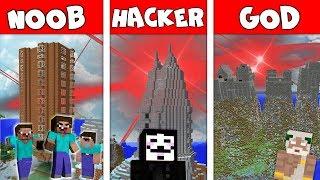 Minecraft NOOB vs PRO vs HACKER vs GOD FAMILY  House on the mountain in Minecraft Animation