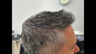 Hair Replacement System Fitting 2022 Daves 2nd Hair System Grey Hair French Lace Bleached knots