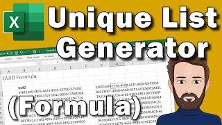 3 Ways to Make Unique Lists in Excel + GUIDUUID Generator