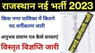 राजस्थान नई भर्ती 2023  राजस्थान सफाई कर्मचारी भर्ती 2023  विस्तृत नोटिफिकेशन जारी  DLB