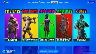 Top 20 Fortnite Skins With The Longest Item Shop Wait
