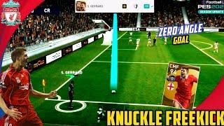 LEGEND GERRARD AMAZING KNUCKLE FREEKICK ONLINE MATCHDAY ZERO ANGLE GOAL  PES 2021 #shorts