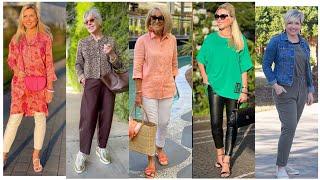 Summer Outfits Style For Older Womens Over 50+60+70  Casual Best Outfits Fashion 2024