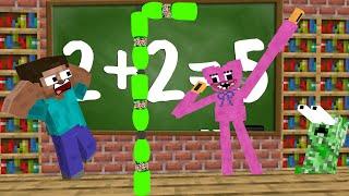 Monster School  Kissy Missy Bottle Flip Challenge - Minecraft Animation