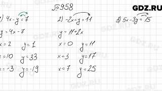 № 958 - Алгебра 7 класс Мерзляк