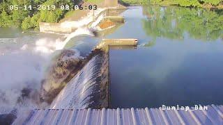 Video shows moment dam gate collapsed at Lake Dunlap