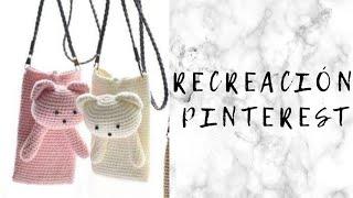 Mini cartera para celular a crochet con hilos sobrantes #pinterest