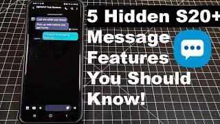 5 Hidden Samsung Messages Features YOU MUST KNOW  Samsung S20 Plus S20 Ultra and S20