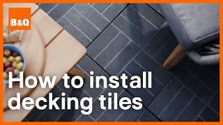 How to install decking tiles  DIY