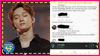 Netizens talk about how scary fans who turned their backs are after seeing negative comments on Chen