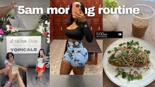 5AM MORNING ROUTINE  *productive* day in my life + morning workout + influencer events