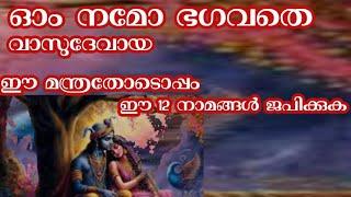 ഓം നമോ ഭഗവതെ വാസുദേവായ നമഎന്ന മന്ത്രജപം ജപിച്ചാൽ ലഭിക്കുന്ന സൗഭാഗ്യം അതോടെപ്പം ഈ നാമം കൂടി ജപിക്കുക