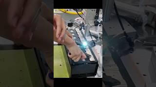 Battery laser spot welding machine. EV Battery pack