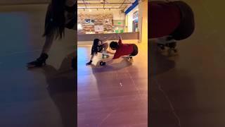 skating skill  girl Skating reaction @brailleskateboarding @kbcnewskatihar #shorts