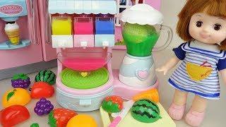 Baby Doli and fruit jelly juice maker toys baby doll play