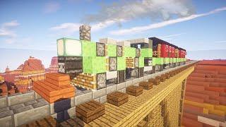 WORKING TRAIN SET in Minecraft  Tutorial