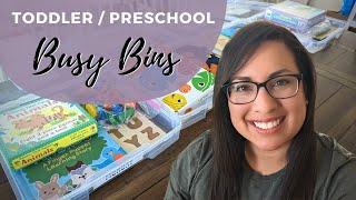 *UPDATED* TODDLER PRESCHOOL BUSY BINS See inside my busy bins for my toddler  preschooler