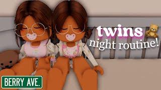 Twins After Daycare Night Routine  Roblox Berry Avenue Roleplay