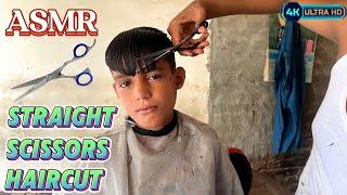 ASMR Relaxing Haircut  Professional Straight Scissors Cutting Hair  HAIRCUT ROLEPLAY