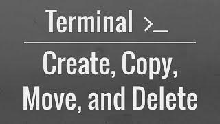 LinuxMac Terminal Tutorial Create Copy Move Rename and Delete Files and Directories