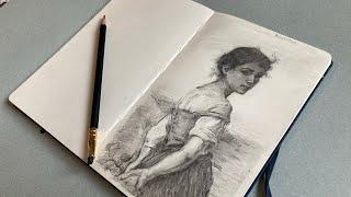 Sketchbook session Master study in pencil