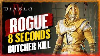 8 SECONDS BUTCHER KILL  Best Twisting Blade Build  High DMG Melee Rogue Gameplay  Diablo IV