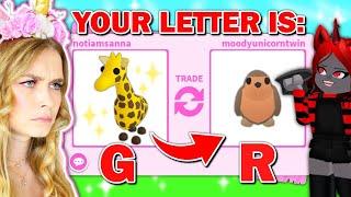 One LETTER Trading Challenge In Adopt Me Roblox