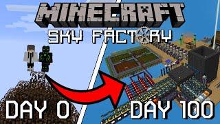 I Survived 100 DAYS in Minecraft SKYFACTORY 4