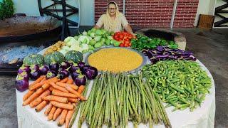 SAMBAR IDLI  Idli Sambar Making Village Style  Sambar Recipe For Dosa Idli  veg village food