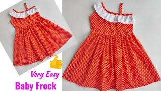 One Shoulder Baby Frock cutting and stitching  Baby Frock cutting and stitching