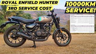 ROYAL ENFIELD SERVICE COST 10000KM 3RD SERVICE COST ROYAL ENFIELD HUNTER 350 SERVICE REVIEW