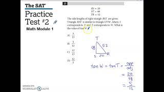 SAT Practice Test #2 Math Module 1 Problem #25