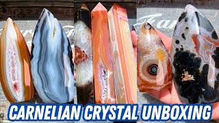 Statement Pieces  Artisan Carnelian Crystal Unboxing For Sale now