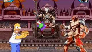 Tall Paul Mugen #40 Homer vs OmegaPsychos MKII Bosses Kintaro