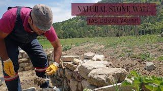 BAĞ EVİ - TAŞ DUVAR YAPIMI - NATURAL STONE WALL #stonewall #stoneworks #bağevi #taşduvar