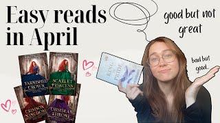 easy reads that wont change your life  April reading wrap up